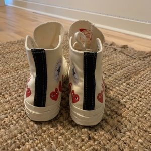 CDG high converse, barely worn , multi heart converse